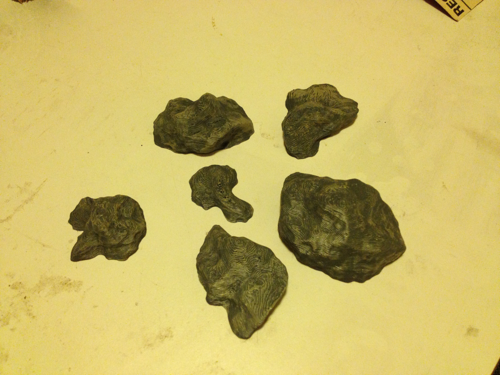 3D asteroids for miniatures gaming