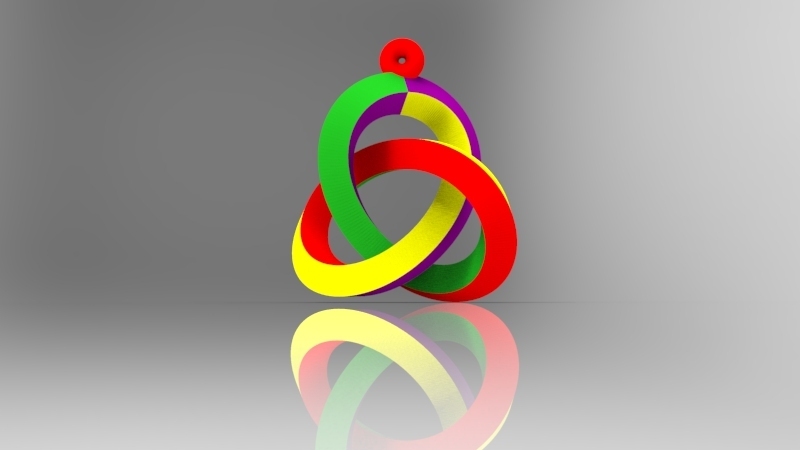 Trefoil Mobius Knot ornament
