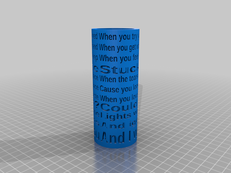 Lantern with Fix you lyrics