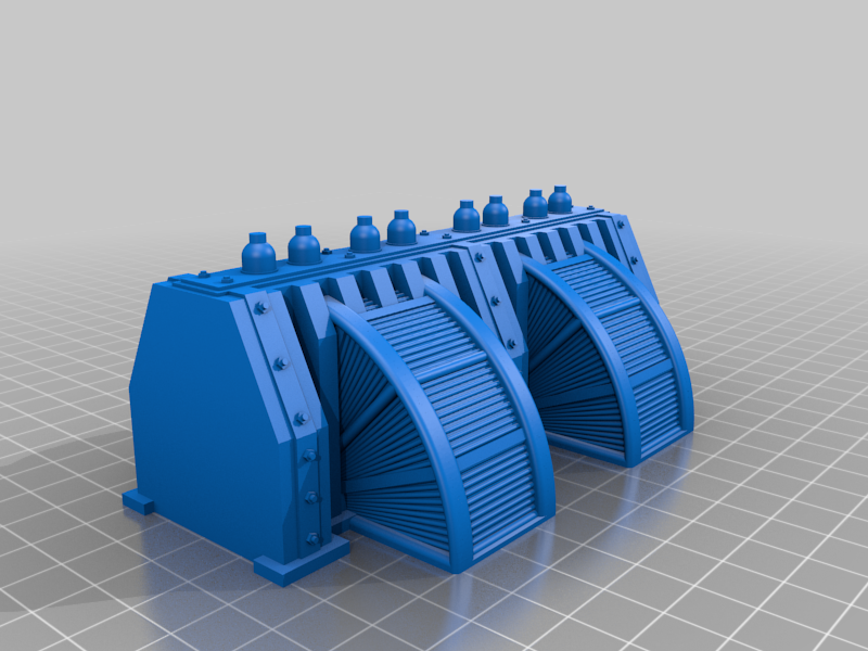 Wargaming compatible Terrain: Kombination of Energy bridge and turbine - 28mm
