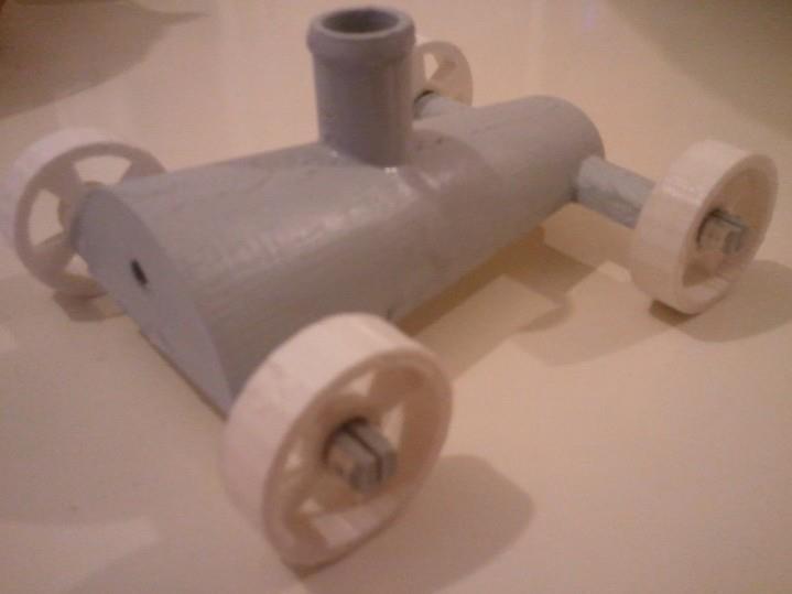 Balloon Powered Jet Car with Snap in Wheels