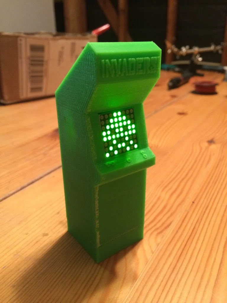 Invaders! Mini Arcade Game Cabinet