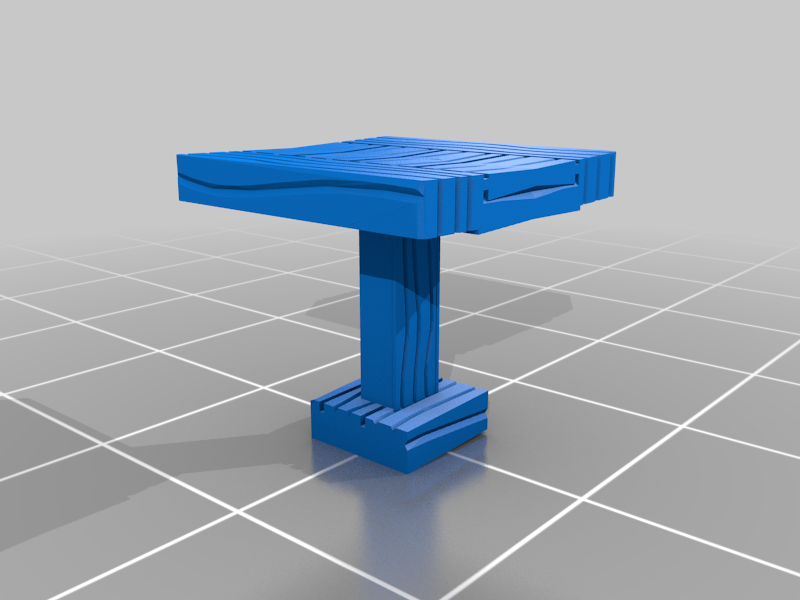"Coffee" table and chairs for a medieval bar 28 mm