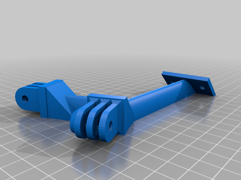 Double GoPro/Action Cam Mount with Light bar for 2020 Extrusion