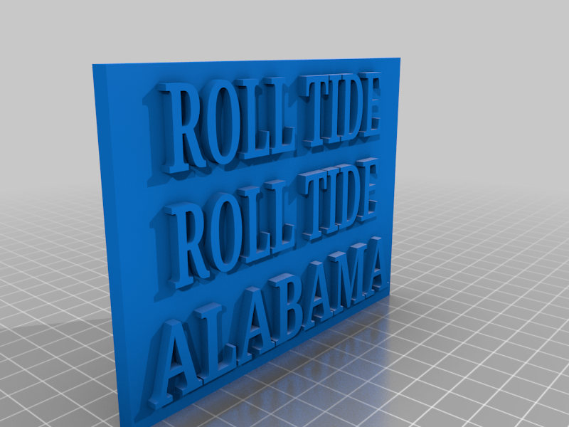 ROLL TIDE ALABAMA PLAQUE
