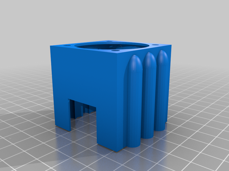 Anycubic I3 Mega X axis Fan stepper fan mount with heat sink clearance