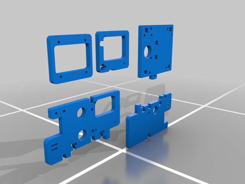 Printrbot Alu extruder adapter parts (all models)