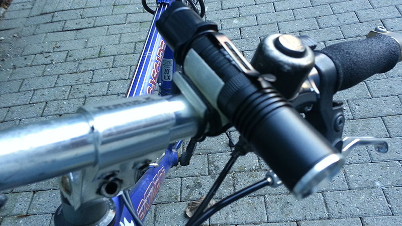 torch & lock holder for bike