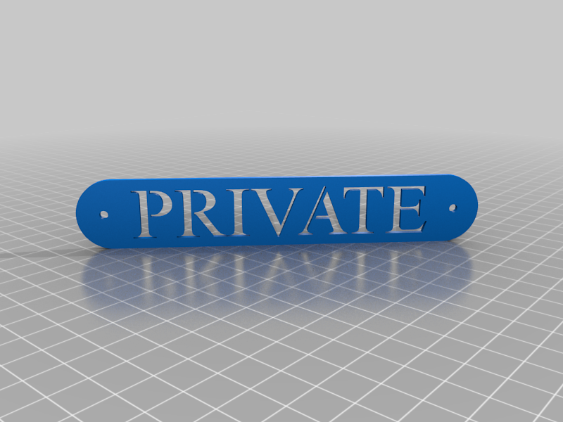 PRIVATE sign plate