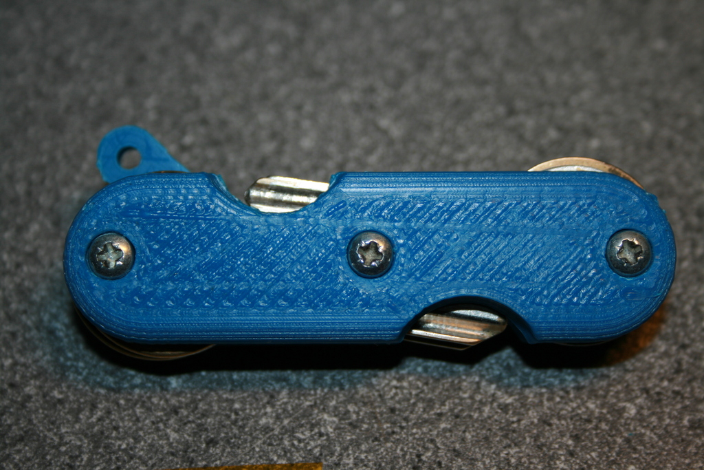 Swiss Army style keyring V2 with thumbnail cutouts