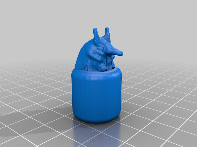 Egyptian wolf funerary urn