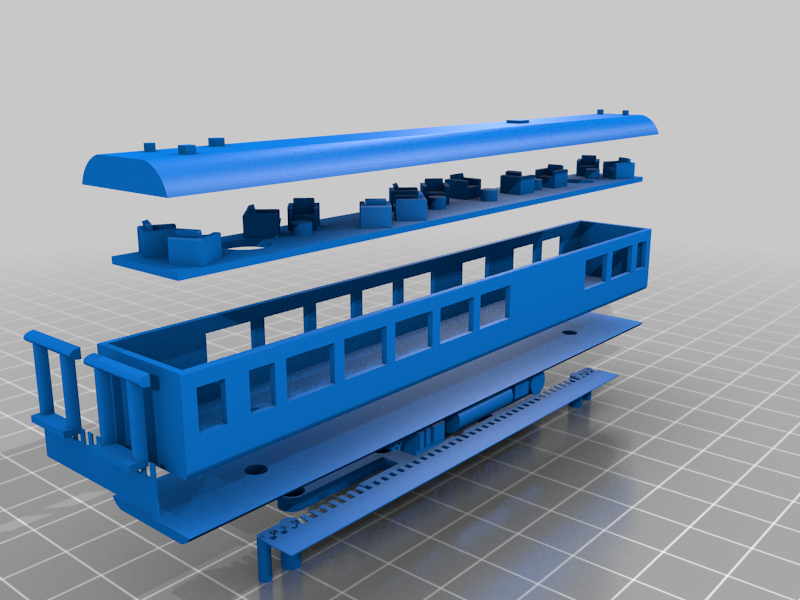 N scale South African Blue Train Lounge Car