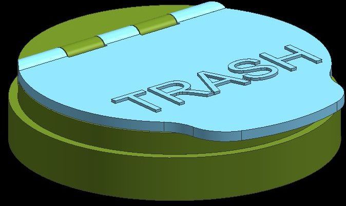 Salt Box Table Top Trash Can