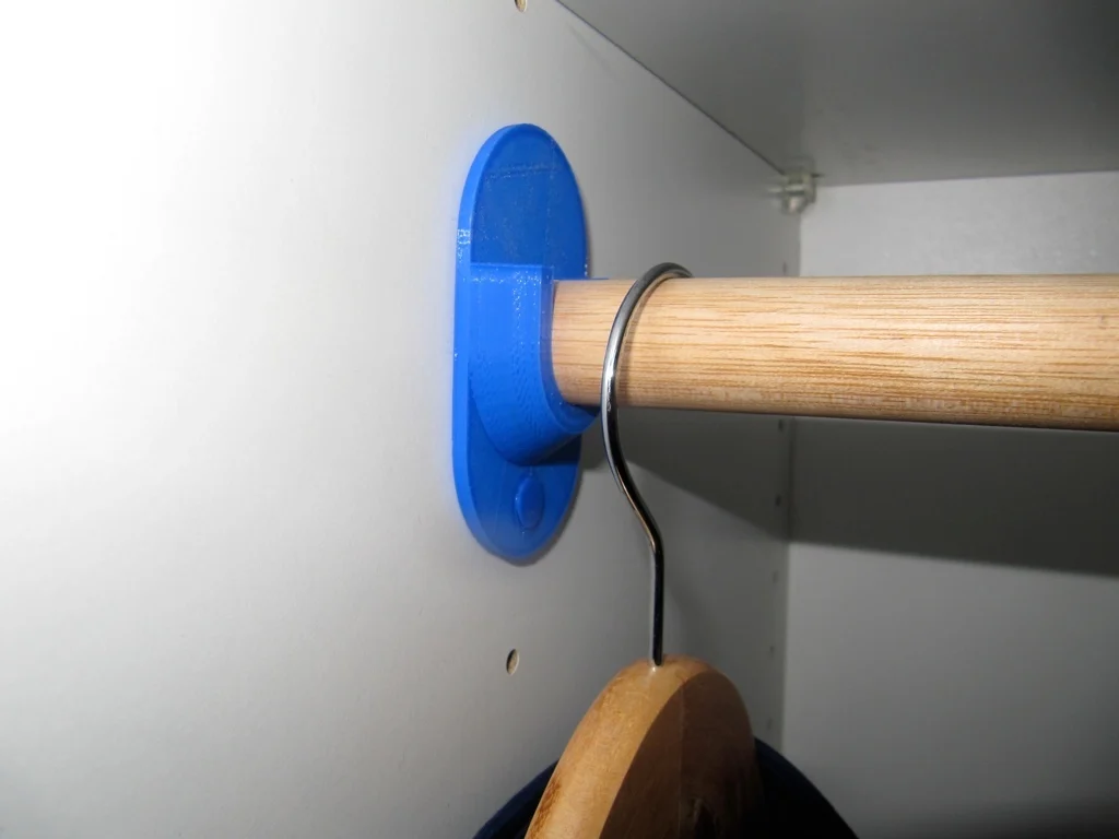 Pluggable Ikea closet bar holder