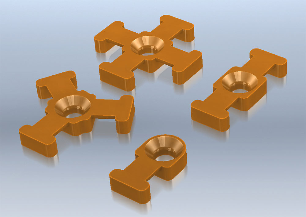 Zip Tie Holders M3 (low profile)