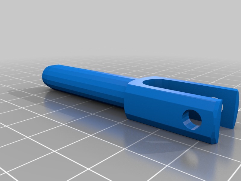 A diagonal arm end for the Rostock Max to fit a "sturdy stake"
