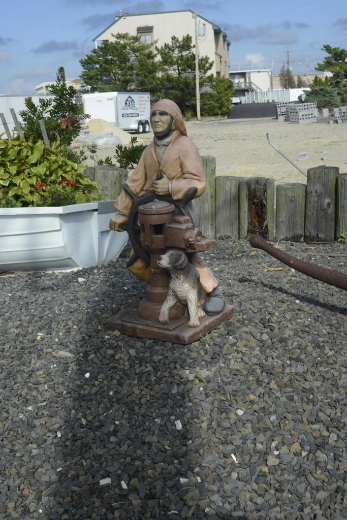 Brigintine, NJ Museum Outdoor Sculpture Mariner with Dog