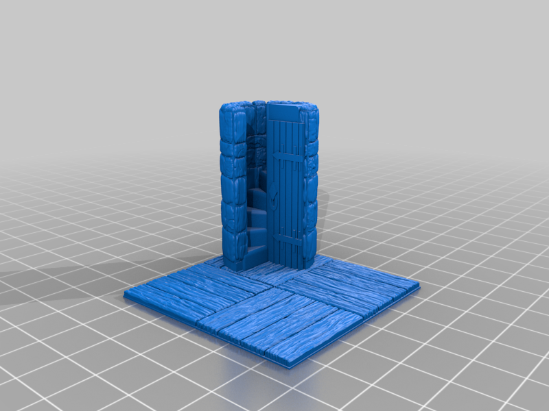 OpenForge 2.0 Mag Wood Floor House Stairwell Up Door Down