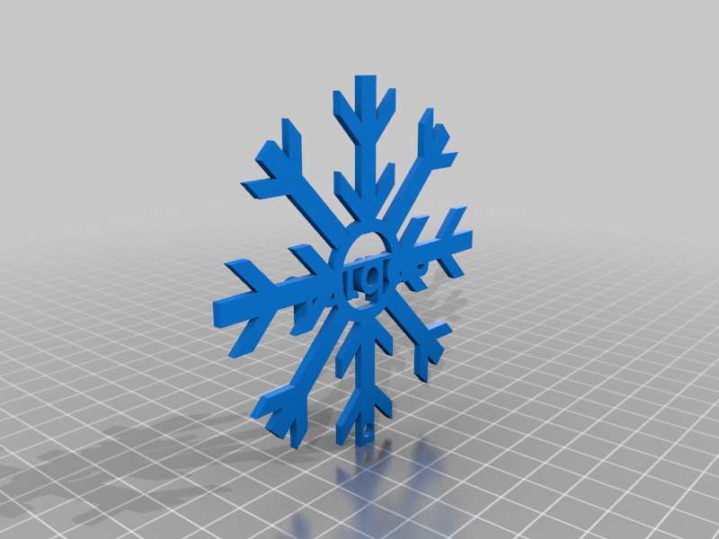 Custom Name Snow Flake Ordainment