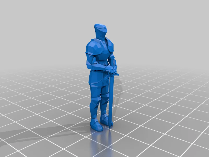 28mm_knight_with_longsword(lowpoligon)