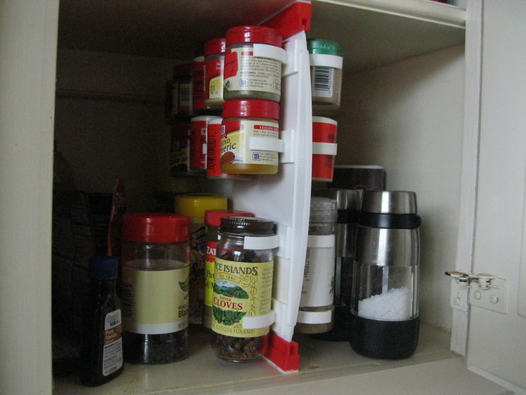 Sliding Rail Mount System for a spice rack