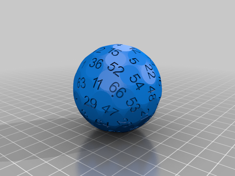 generated 69 faces dice