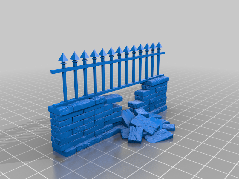 Stone wall broken middle