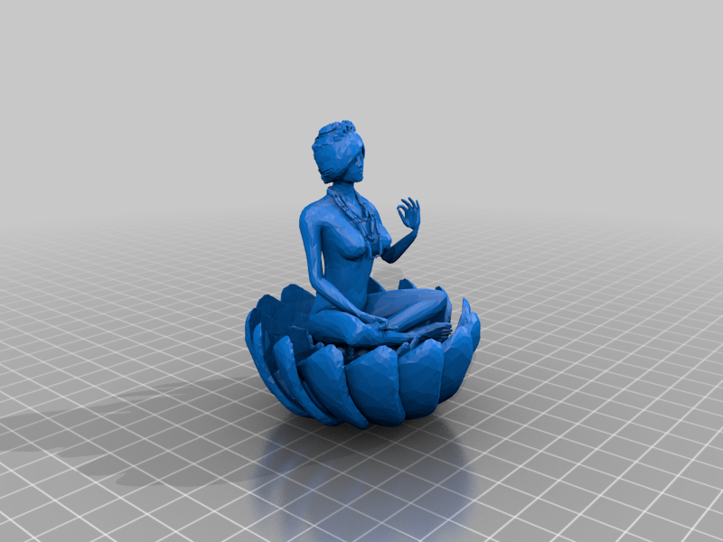 White Tara Sitting in Lotus Flower