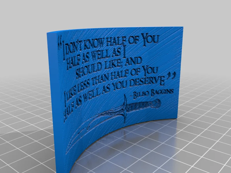 Lord Of The Rings Bilbo Plaque