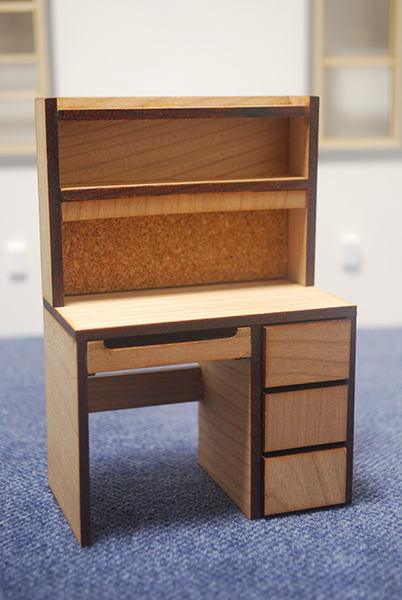 Miniature (1/12 scale) Dorm Room Desk