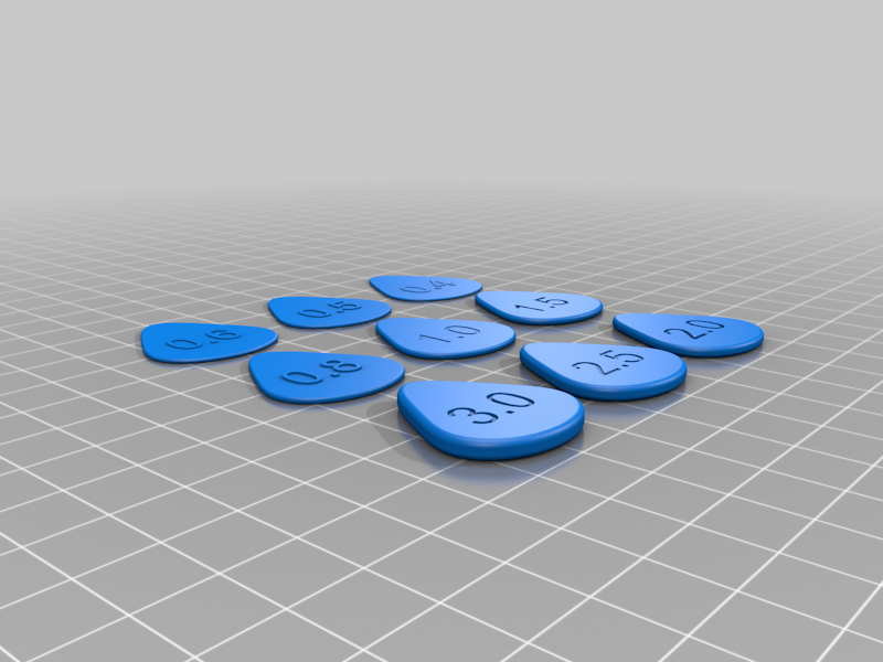 0.4~3.0 mm Guitar picks