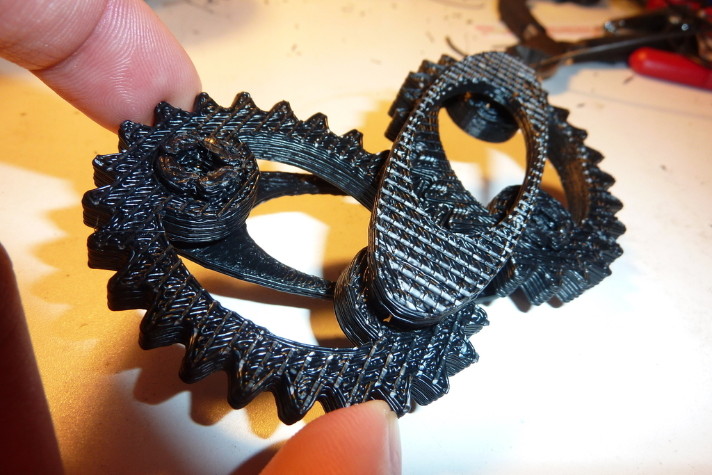 Printable crosslink ellipse gears