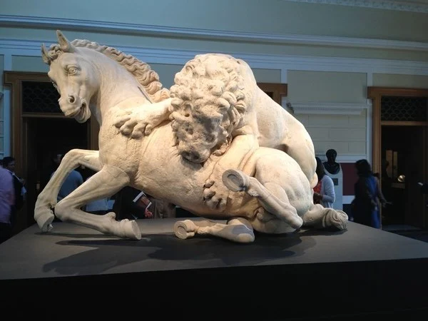 Lion Attacking a horse