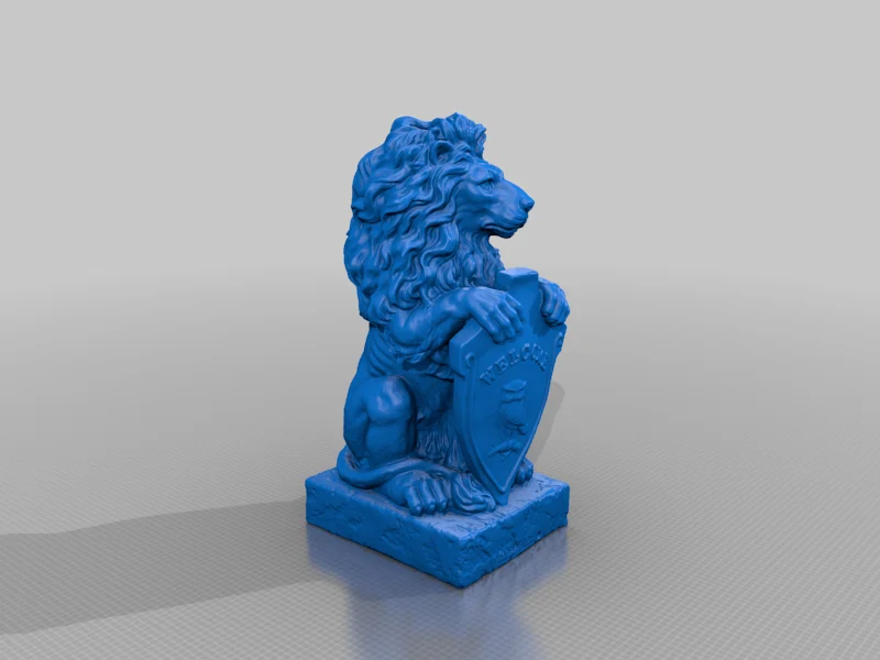 escudo del leon/ sculpture shield leon