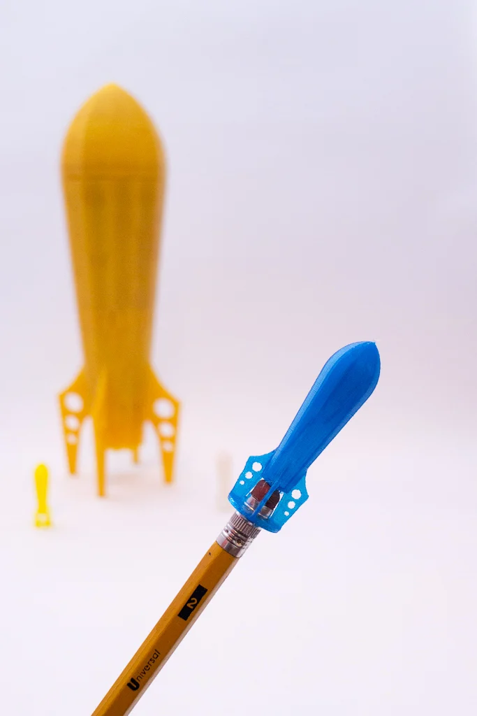 Retro Rocket Pencil Case