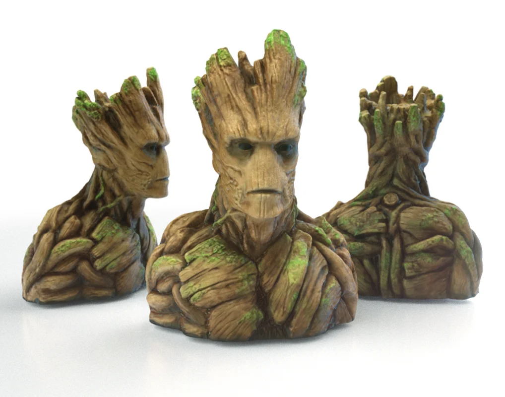 Groot Bust Sculpture