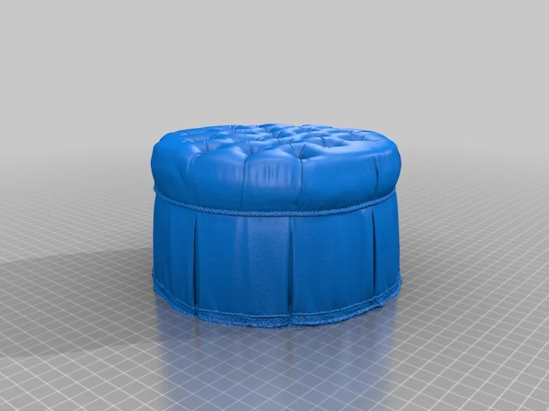 Round Dimpled Ottoman