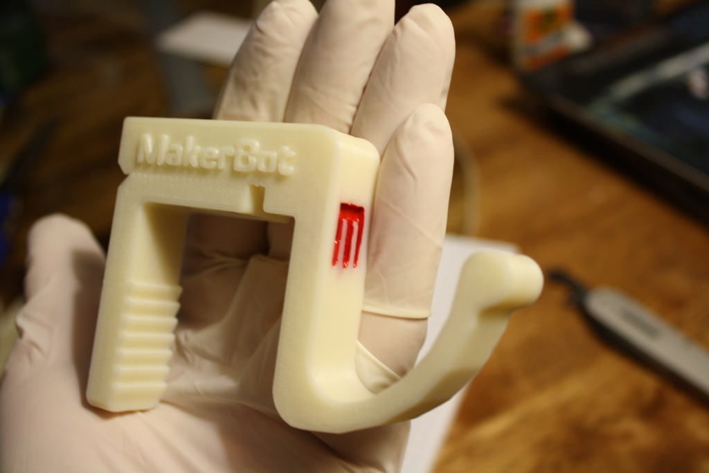 The Makerbot Adjustable Cubicle Coat Hook
