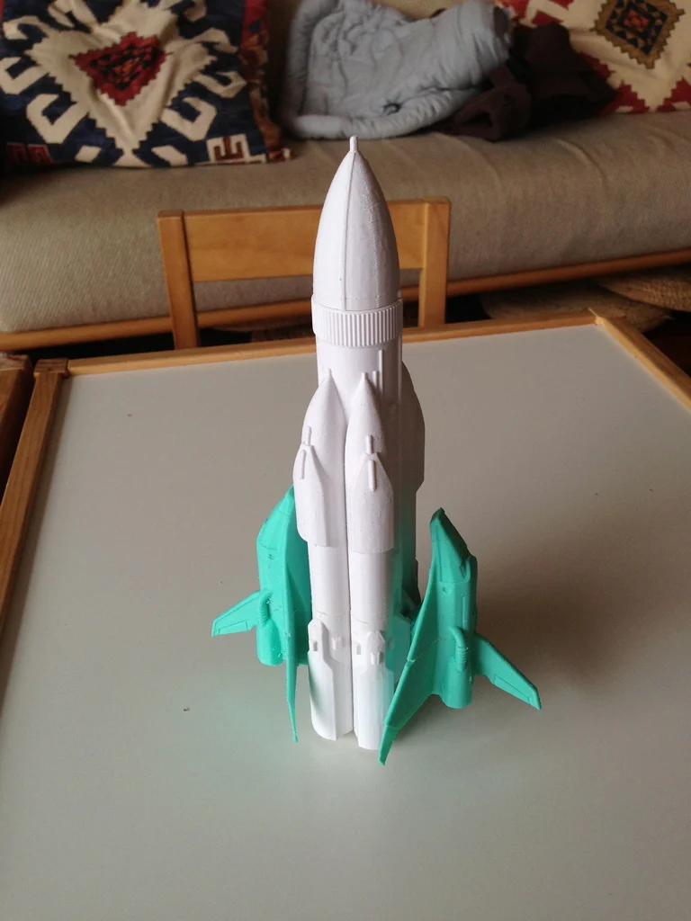 123D Shuttle Rocket with Connectors
