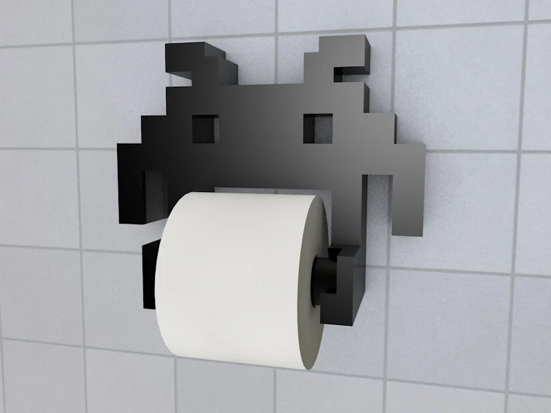 Space Invader Toilet Paper Holder