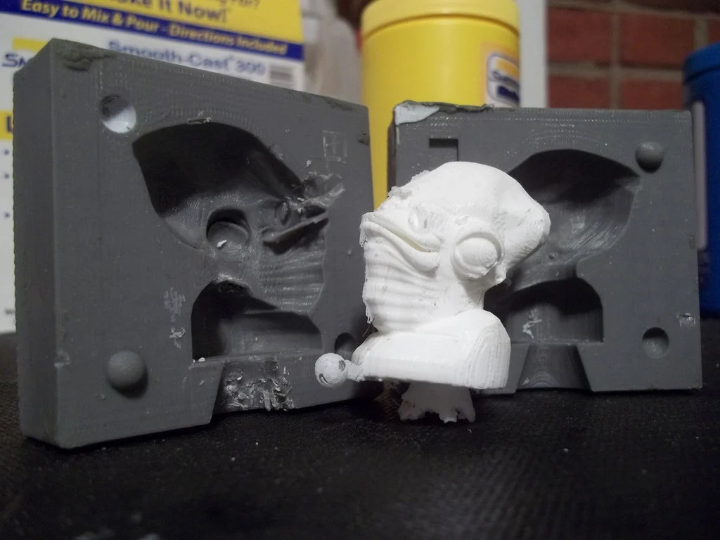 Parametric two-part mold generator for OpenSCAD