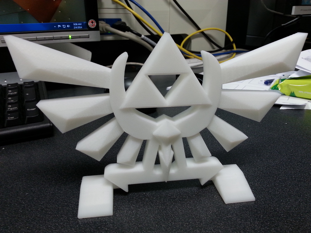 Legend of Zelda stading hyrule's crest