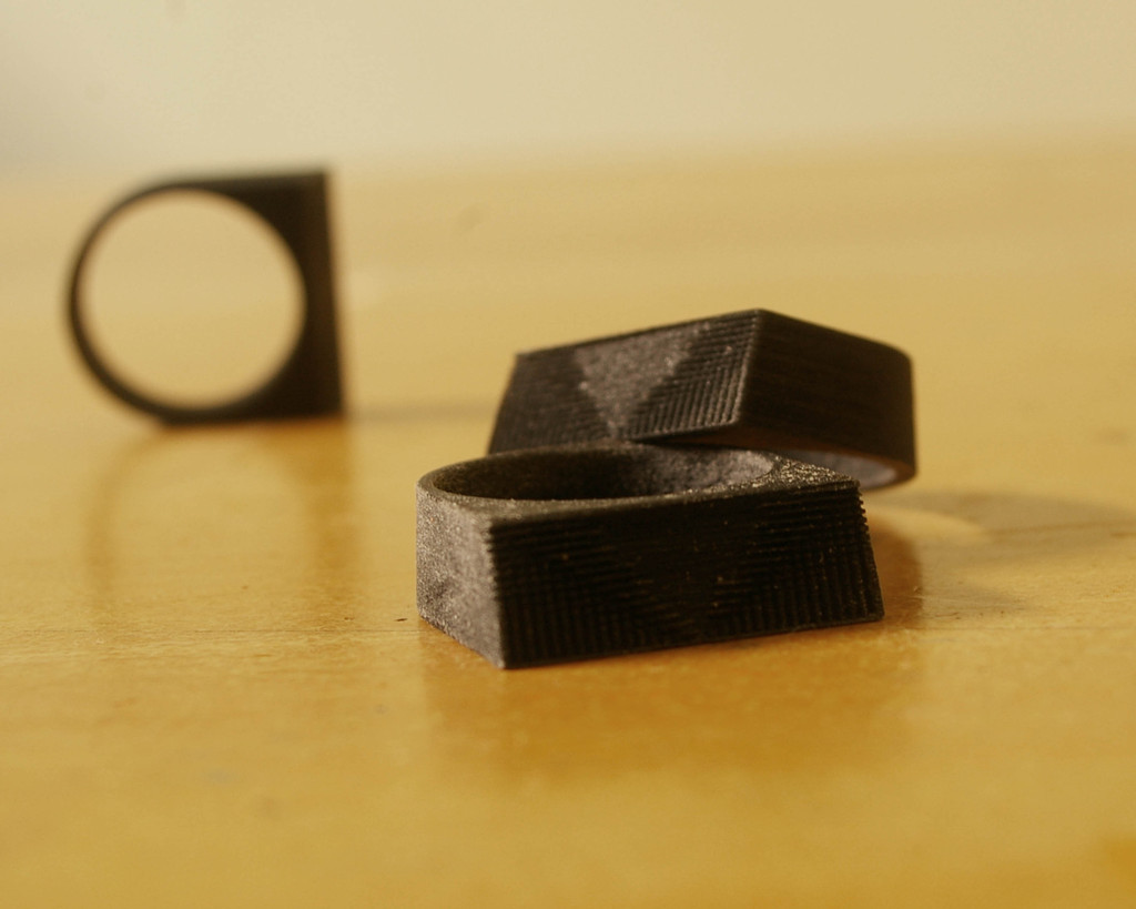 Lined Block Ring