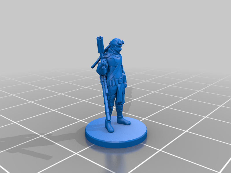 Elf/Half-Elf Gunslinger Miniature
