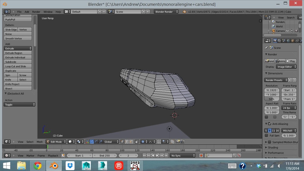 Monorail Car and Track