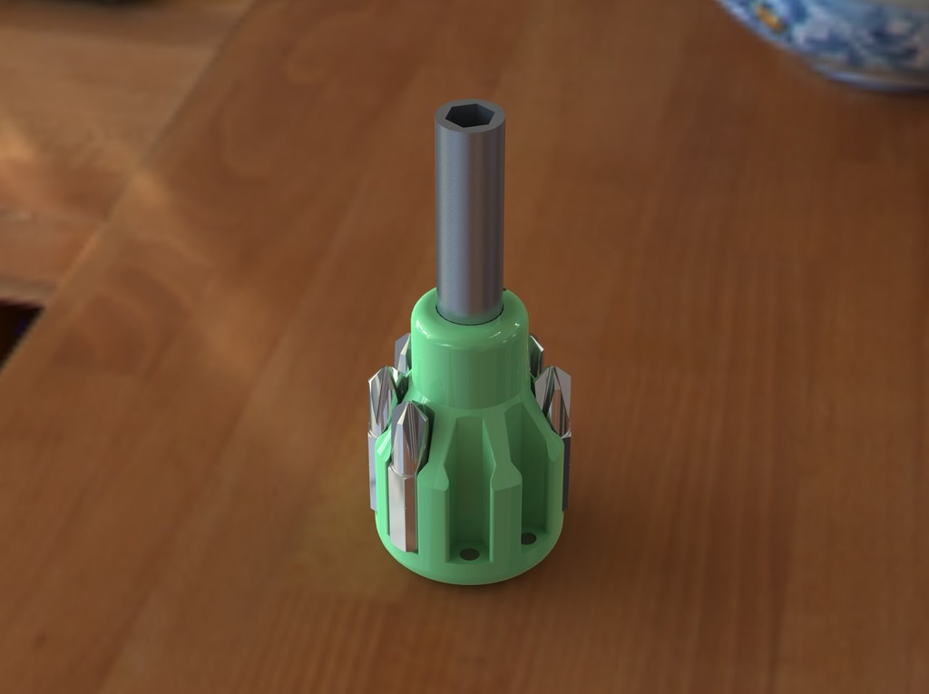 Cordless Screwdriver Caddy and Stubby Screwdriver