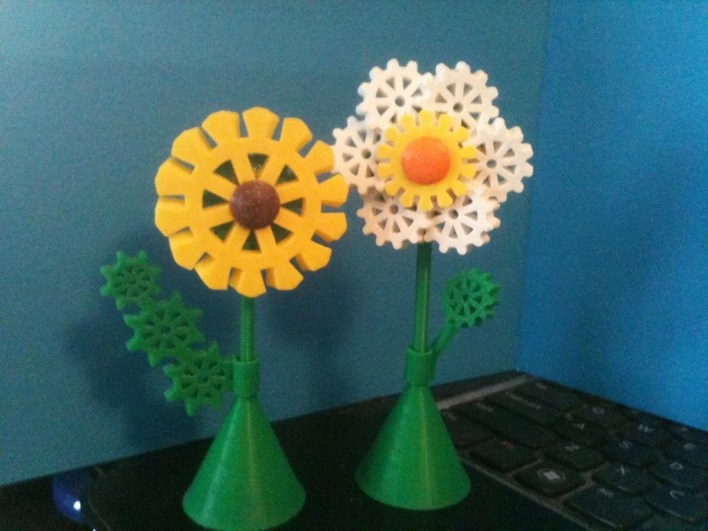 Gear Flowers (pins, magnets, or standalone)