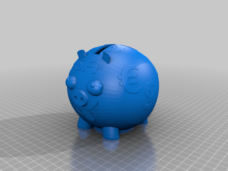 Pig coin bank - Empty-able Piggy remix