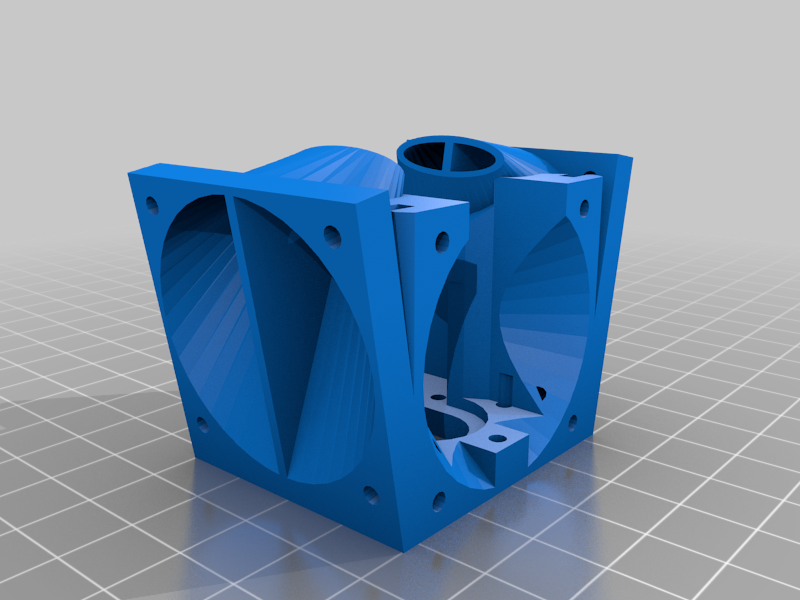 Mini Kossel j-head mount with 40mm PEEK fan and dual 40mm layer fans