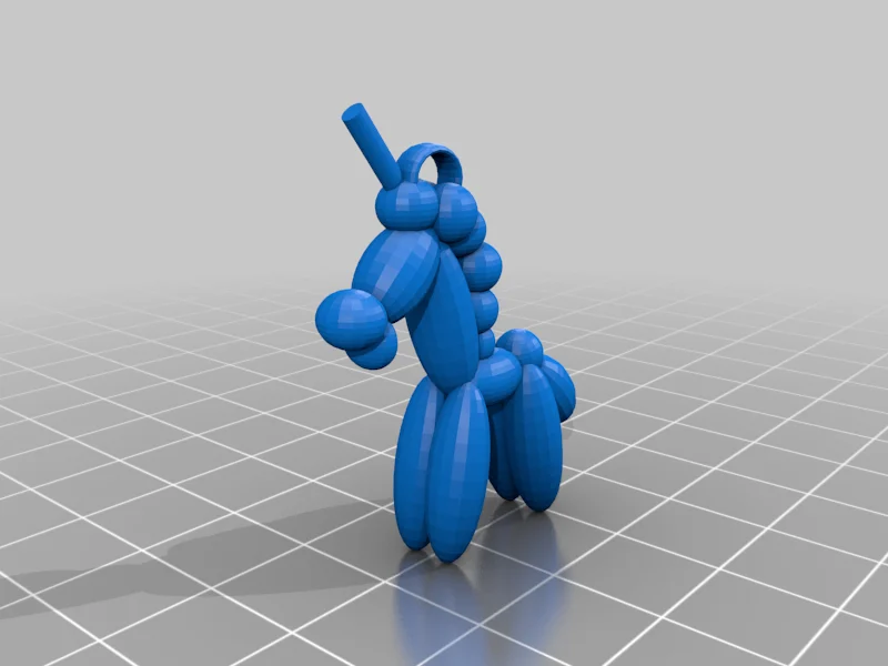 Balloon animal unicorn necklace